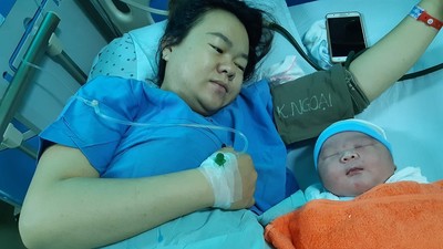 Bé sơ sinh ở Quảng Nam có cân nặng 'khủng' tới 5,1 kg