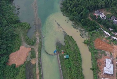 Nước thải Nhà máy nước sông Đà quay lại hồ Đầm Bài