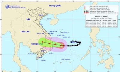 Bão số 6 giảm cấp, đêm nay đổ bộ vào đất liền Bình Định – Phú Yên
