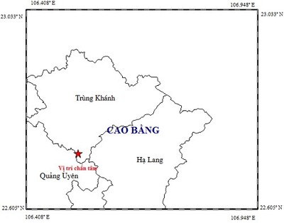Lại xảy ra động đất ở Cao Bằng, nhiều khu vực bị rung lắc
