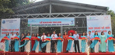 Đà Nẵng: Quỹ Phòng tránh thiên tai tặng bể bơi cho trường tiểu học