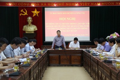 Bắc Ninh: Sở TT&TT làm việc với UBND huyện Lương Tài