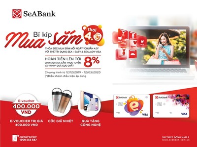 SeABank tặng iPhone 11 cho KH mở mới thẻ SeA-Easy và SeALady Visa