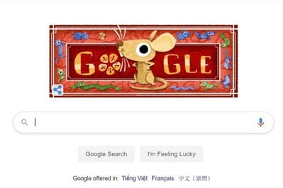 Doodle chúc mừng năm mới của Google chúc Tết Canh Tý riêng Việt Nam