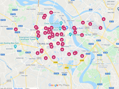 Google Maps gây hoang mang khi cung cấp bản đồ dịch COVID-19 Hà Nội