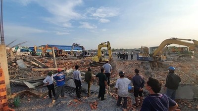 Vụ sập công trình khiến 10 người chết: Công nhân không có đồ bảo hộ