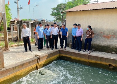 Giám sát xử lý nước thải tại các cụm công nghiệp ở huyện Thạch Thất