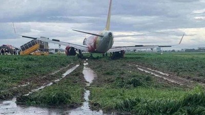 Cục Hàng không lập tổ điều tra sự cố máy bay trượt khỏi đường băng