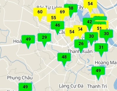 Hà Nội: Chất lượng không khí ngày 31/7 không gây hại đến sức khỏe