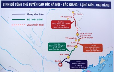Chính phủ phê duyệt chủ trương đầu tư cao tốc Đồng Đăng - Trà Lĩnh