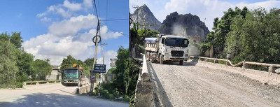 Hà Trung (Thanh Hóa): Dân bức xúc vì xe quá tải gây ô nhiễm