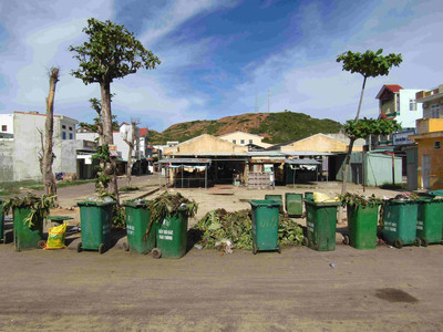 Bình Định: Dân kêu trời vì điểm vận chuyển rác tại chợ Nhơn Lý