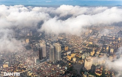 Vẻ đẹp của một Hà Nội hiện đại, sôi động nhìn từ 'trong mây'