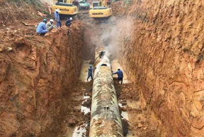 Cty Viwaco tạm thời cắt nước do đường ống nước sông Đà gặp sự cố