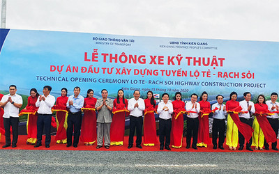 Kiên Giang: Thông xe kỹ thuật dự án xây dựng tuyến Lộ Tẻ - Rạch Sỏi