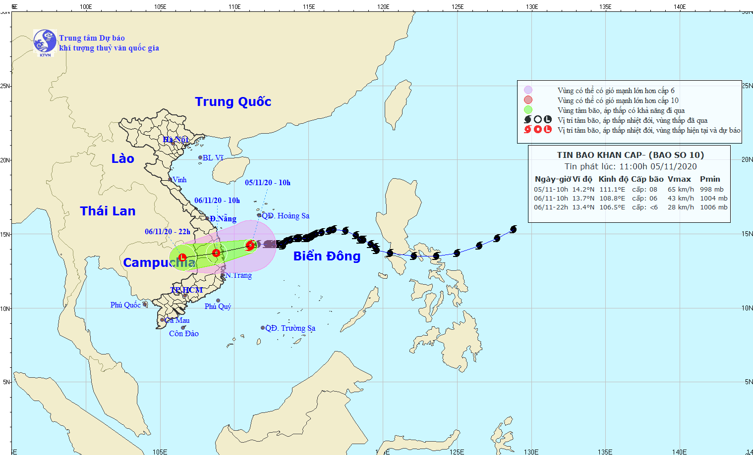 Cập nhật: Bão số 10 áp sát đất liền Quảng Ngãi - Phú Yên