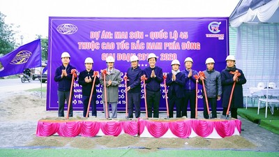 Thi công gói thầu lớn nhất thuộc Dự án cao tốc Mai Sơn - Quốc lộ 45
