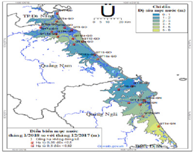 Kết quả quan trắc tài nguyên nước dưới đất TP Đà Nẵng tháng 01/2021
