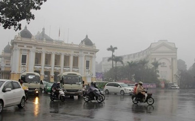 Dự báo thời tiết ngày 25/3: Hà Nội mưa phùn kèm theo sương mù