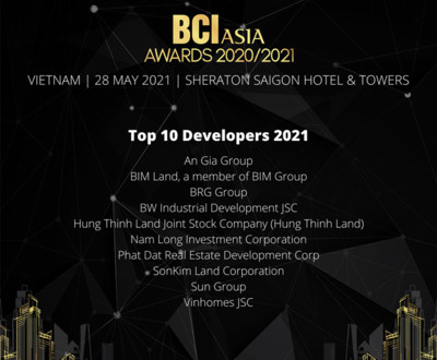 BIM Land lọt Top 10 Chủ đầu tư uy tín BCI Awards 2 năm liên tiếp