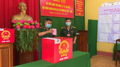 Đắk Nông: Tổ chức bầu cử sớm tại Đồn Biên phòng Đắk Tiên