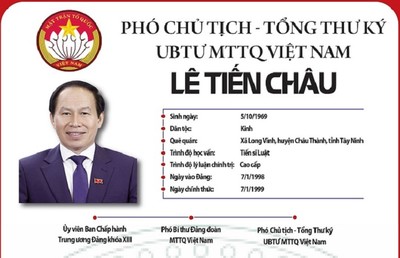 Phó Chủ tịch - Tổng Thư ký UBTƯ MTTQ Việt Nam Lê Tiến Châu