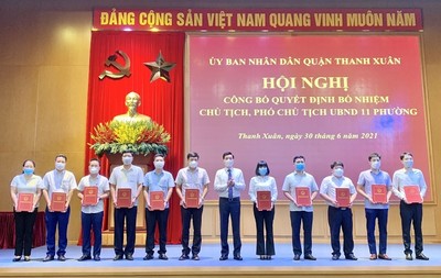 Quận Thanh Xuân: Bổ nhiệm 33 Chủ tịch, Phó Chủ tịch các phường