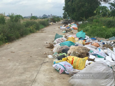 Ninh Bình: Cận cảnh rác đầy đường ở một xã đạt chuẩn nông thôn mới