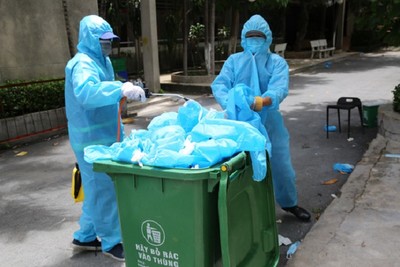 Đã dọn sạch rác thải ở khu cách ly điểm trường Phú Lợi
