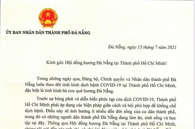 Chủ tịch Đà Nẵng gửi tâm thư đón bà con từ TP.HCM trở về