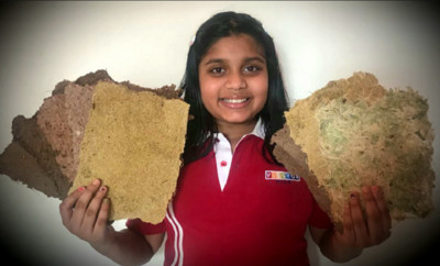 Từ rác nhà bếp, cô bé 10 tuổi làm ra giấy thân thiện với môi trường