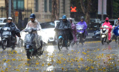 Dự báo thời tiết ngày 25/8: Hà Nội có mưa rào và dông rải rác