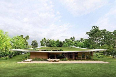 Ngôi nhà ‘tàng hình’ nhờ dùng thảm cỏ làm mái