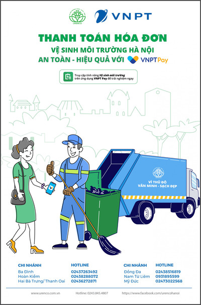 URENCO phối hợp VNPT triển khai thanh toán trực tuyến phí vệ sinh môi trường