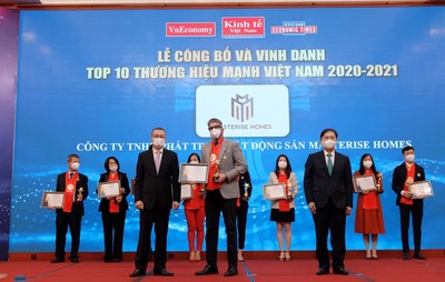 Top 10 Thương hiệu mạnh Việt Nam 2021 vinh danh Masterise Homes