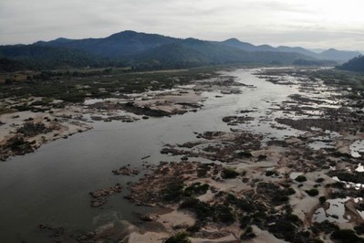 Nước lũ về hạ nguồn sông thấp kỷ lục-mối nguy với hệ sinh thái Mê Kông