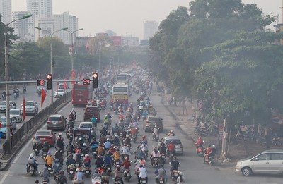 Chất lượng không khí ở Hà Nội và một số vùng lân cận ở ngưỡng xấu
