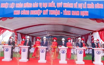 Nam Định: Khởi công xây dựng hạ tầng Khu công nghiệp Mỹ Thuận