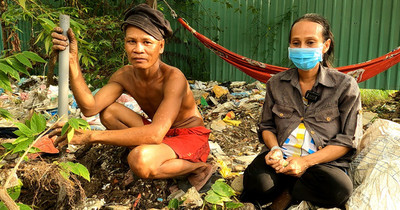 Vợ chồng ve chai sống giữa bãi rác ở SG, nhiễm kí sinh trùng nặng: Ước có nơi sinh con