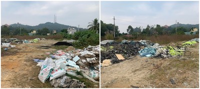 Thanh Hóa: Tái diễn tình trạng đổ rác thải trộm ngay phía Bắc thành phố