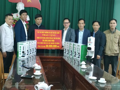 Tạp chí Môi trường và Đô thị Việt Nam ủng hộ công tác phòng chống dịch Covid-19 tại tỉnh Thái Bình