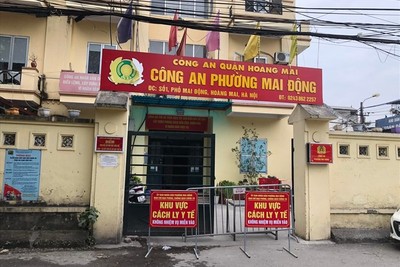 Hà Nội: Phong tỏa tạm thời trụ sở Công an phường Mai Động vì có 4 ca dương tính COVID-19