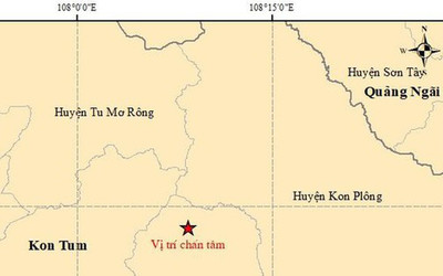 Trong vòng 2 ngày, H.Kon Plông (Kon Tum) đã xảy ra 10 trận động đất