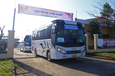Đà Nẵng tổ chức 70 chuyến xe miễn phí đưa hơn 2.000 công nhân về quê ăn Tết