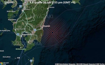 Động đất mạnh 6,4 độ làm rung chuyển vùng biển ngoài khơi Nhật Bản