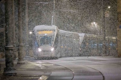 Dân Jerusalem thích thú với tuyết rơi hiếm thấy tại Trung Đông