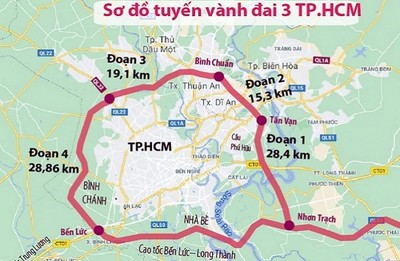 Năm 2025 sẽ thông tuyến đường Vành đai 3 TP. HCM