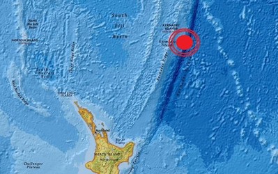 Động đất mạnh làm rung chuyển quần đảo Kermadec ở New Zealand