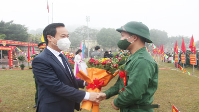 Bắc Giang: Huyện Tân Yên tổ chức lễ giao nhận quân năm 2022