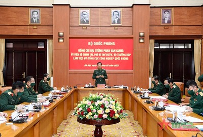 Đại tướng Phan Văn Giang làm việc với Tổng cục Công nghiệp quốc phòng